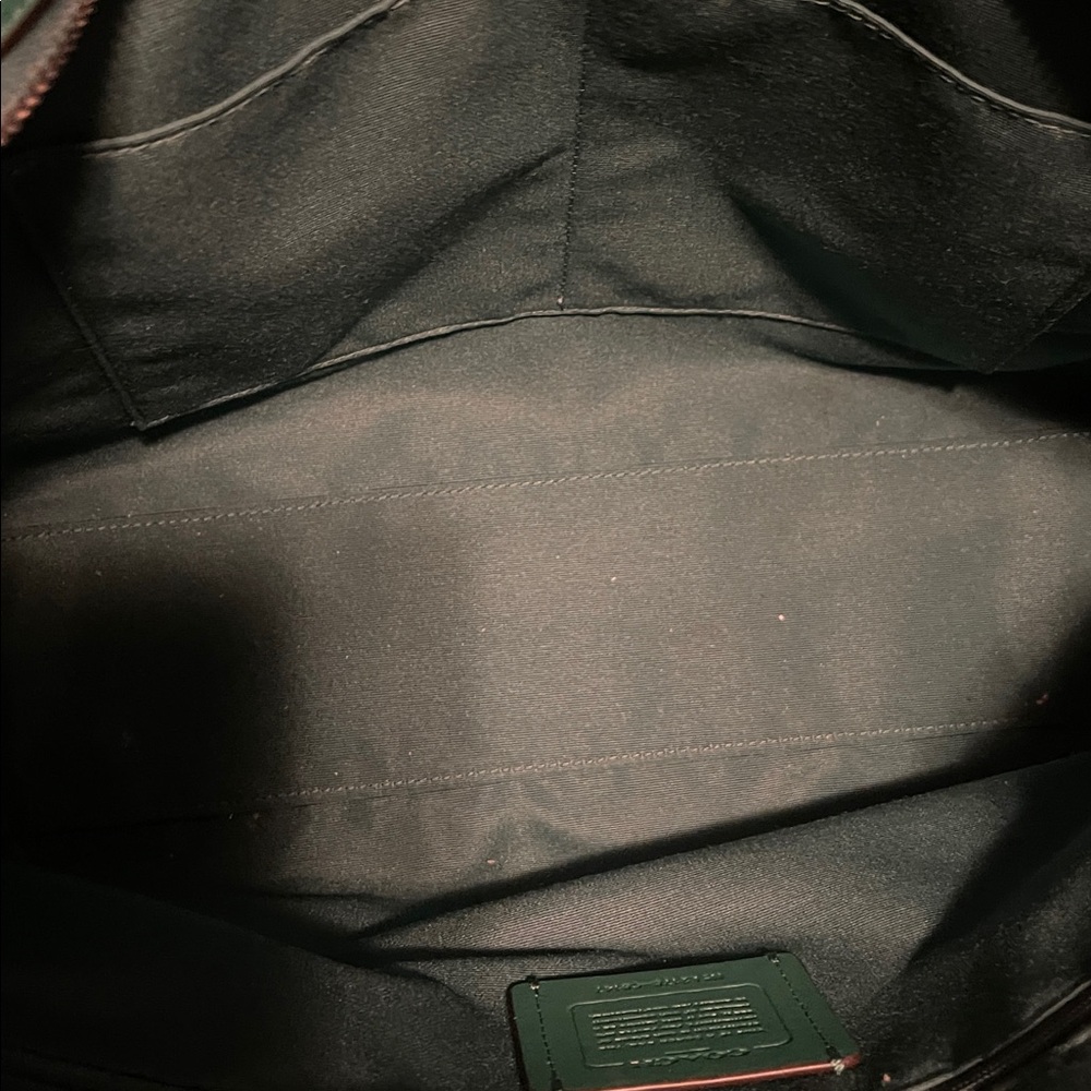 Coach Emerald Green Leather Shoulder Bag - Picture 12 of 16